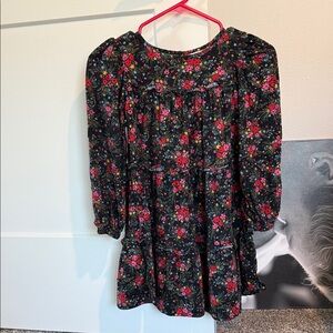 Cat & Jack Black Floral Kids Dress